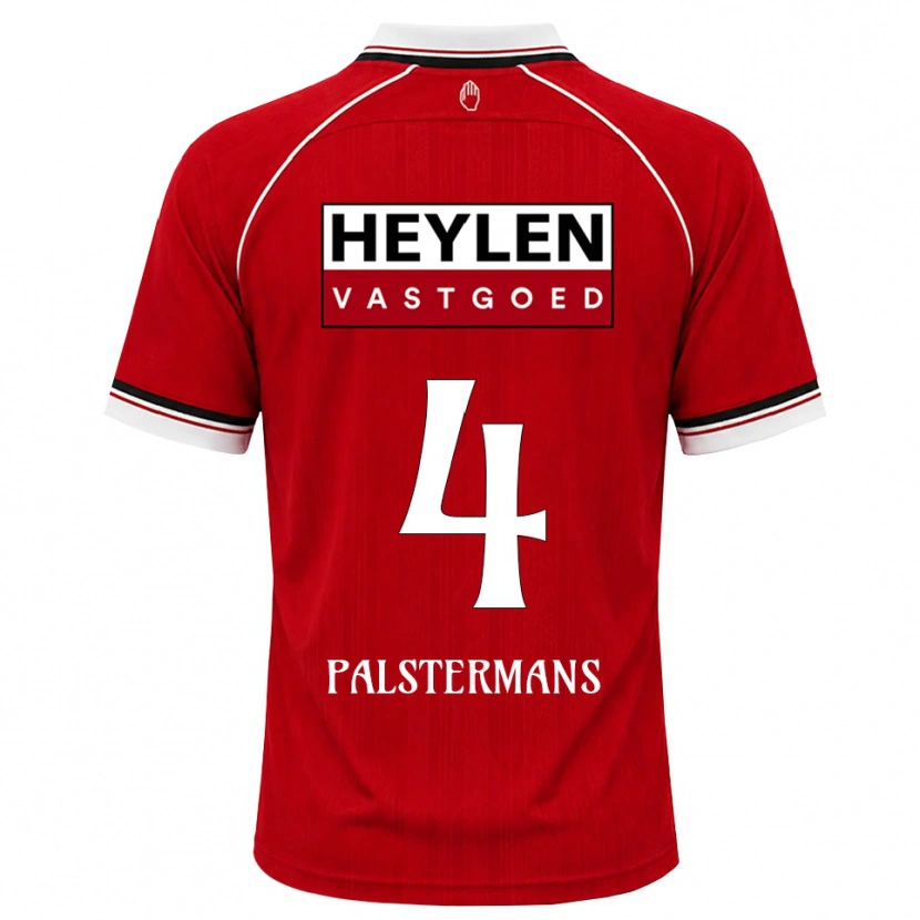 Danxen Enfant Maillot Jasper Palstermans #4 Rouge Blanc Noir Tenues Domicile 2026/27 T-Shirt