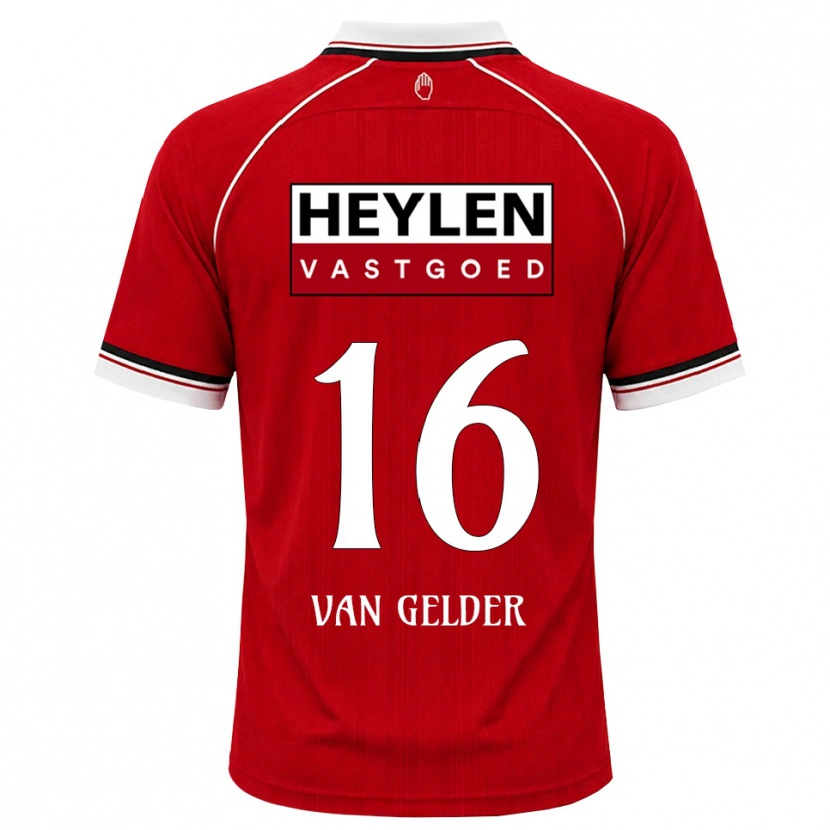 Danxen Enfant Maillot Louie Van Gelder #16 Rouge Blanc Noir Tenues Domicile 2026/27 T-Shirt