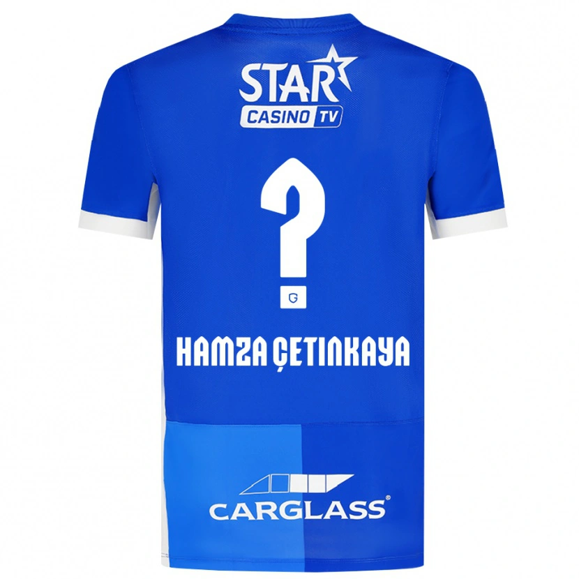 Danxen Enfant Maillot Ayaz Hamza Çetinkaya #0 Bleu Moyen Royalbleu Blanc Tenues Domicile 2026/27 T-Shirt