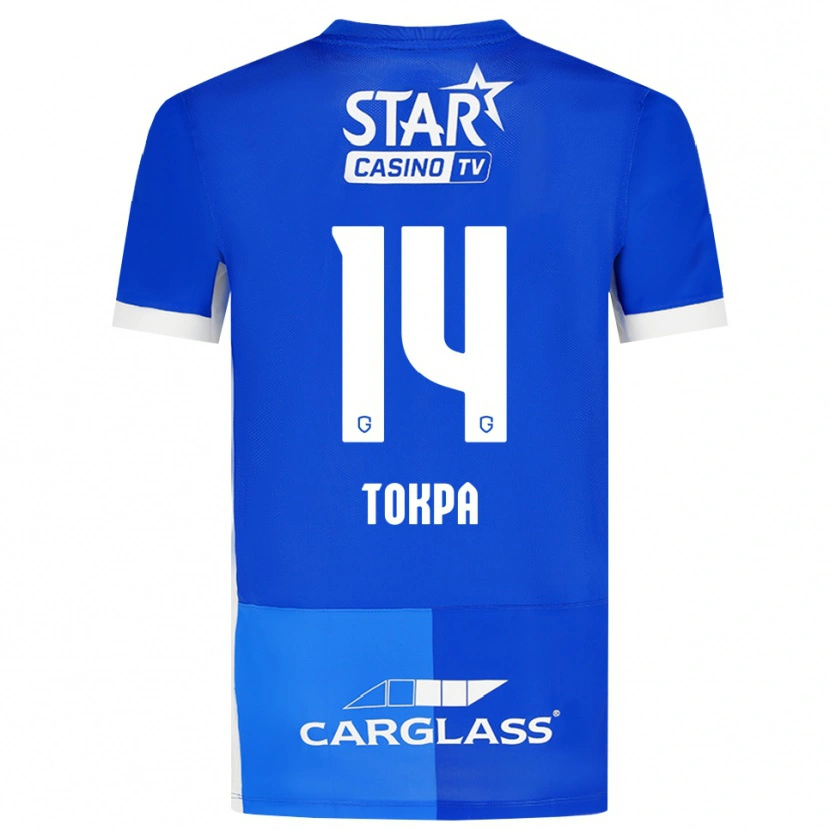 Danxen Enfant Maillot Winner Tokpa #14 Bleu Moyen Royalbleu Blanc Tenues Domicile 2026/27 T-Shirt