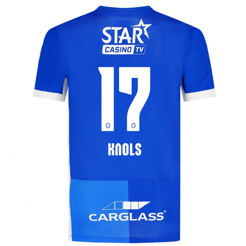 Danxen Enfant Maillot Myrthe Knols #17 Bleu Moyen Royalbleu Blanc Tenues Domicile 2026/27 T-Shirt