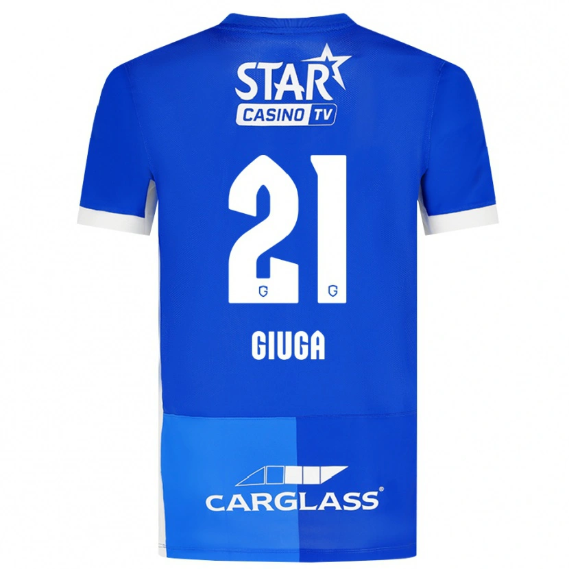 Danxen Enfant Maillot Anissa Giuga #21 Bleu Moyen Royalbleu Blanc Tenues Domicile 2026/27 T-Shirt