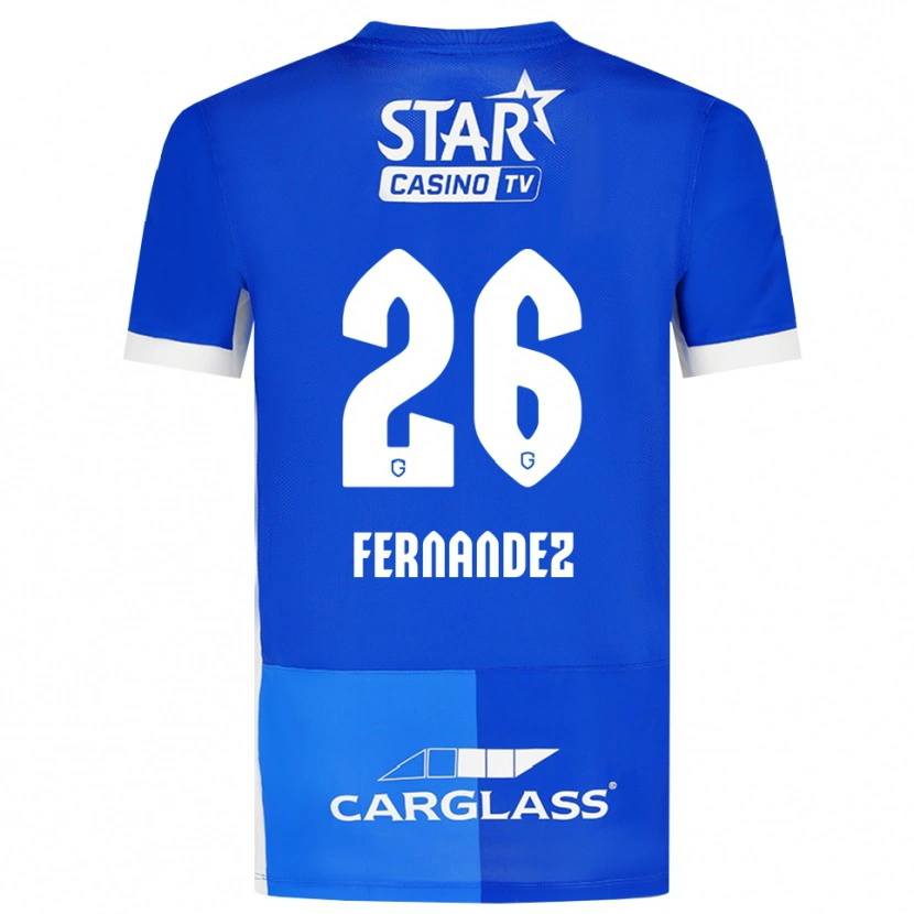 Danxen Enfant Maillot Elias Gonzalez Fernandez #26 Bleu Moyen Royalbleu Blanc Tenues Domicile 2026/27 T-Shirt