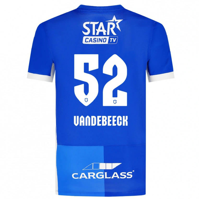 Danxen Enfant Maillot Emmely Vandebeeck #52 Bleu Moyen Royalbleu Blanc Tenues Domicile 2026/27 T-Shirt