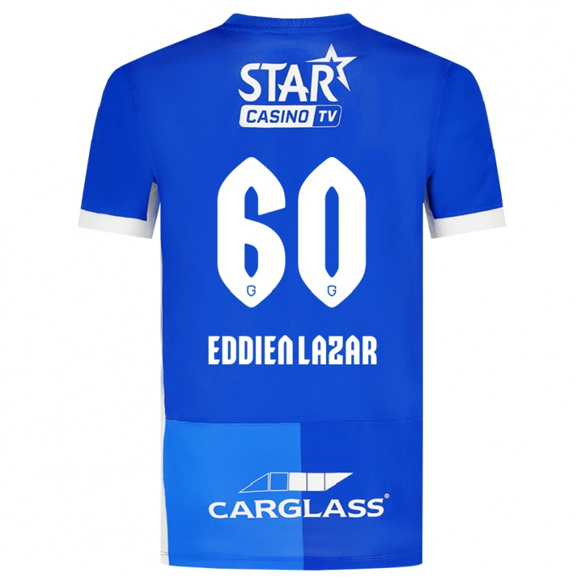 Danxen Enfant Maillot Saif Eddien Lazar #60 Bleu Moyen Royalbleu Blanc Tenues Domicile 2026/27 T-Shirt