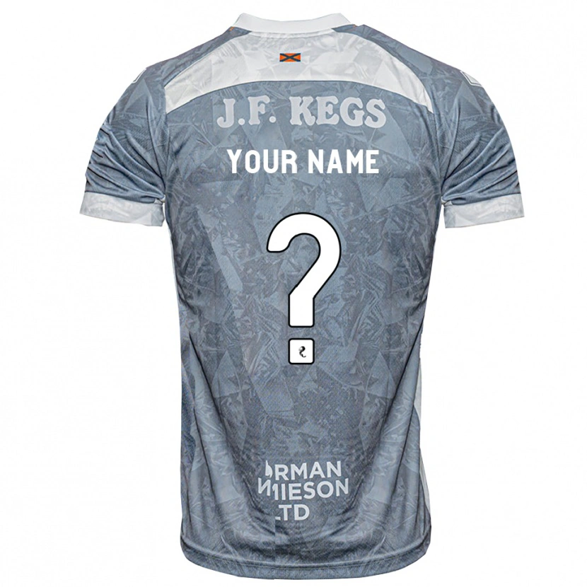 Danxen Enfant Maillot Votre Nom #0 Gris Ardoise Clair Tenues Extérieur 2026/27 T-Shirt