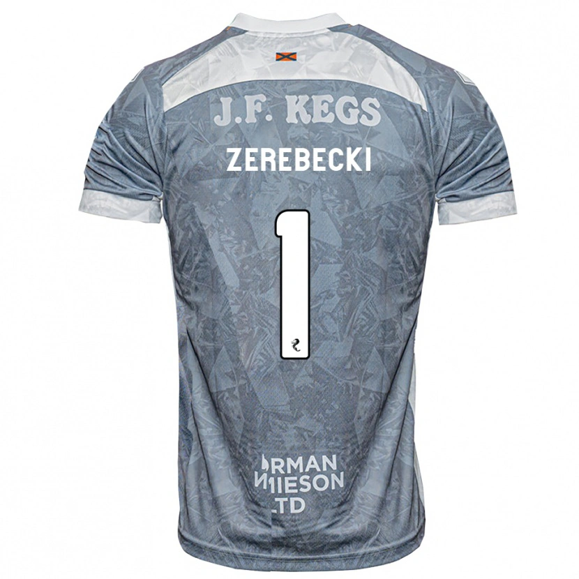 Danxen Enfant Maillot Kuba Zerebecki #1 Gris Ardoise Clair Tenues Extérieur 2026/27 T-Shirt