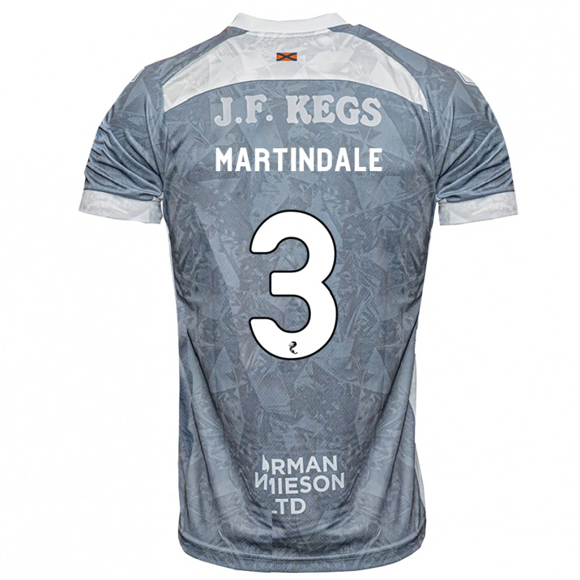 Danxen Enfant Maillot Amilie Martindale #3 Gris Ardoise Clair Tenues Extérieur 2026/27 T-Shirt