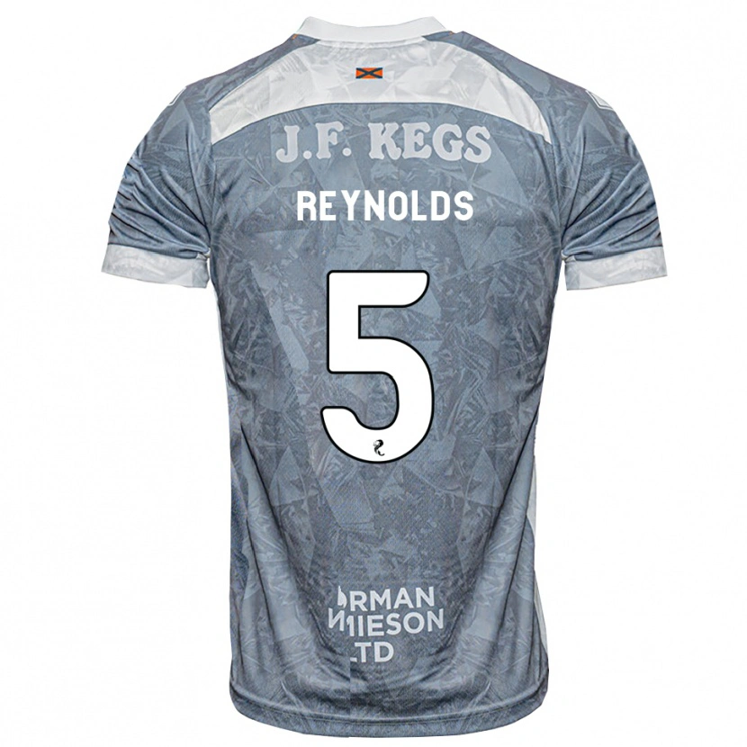Danxen Enfant Maillot Nairn Reynolds #5 Gris Ardoise Clair Tenues Extérieur 2026/27 T-Shirt