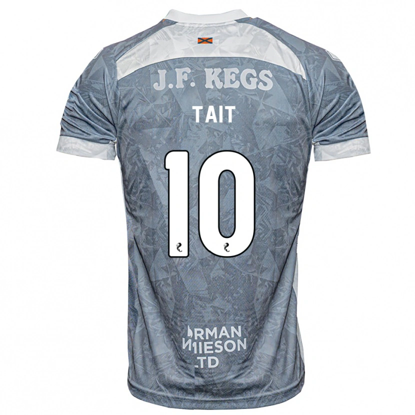 Danxen Enfant Maillot Dylan Tait #10 Gris Ardoise Clair Tenues Extérieur 2026/27 T-Shirt