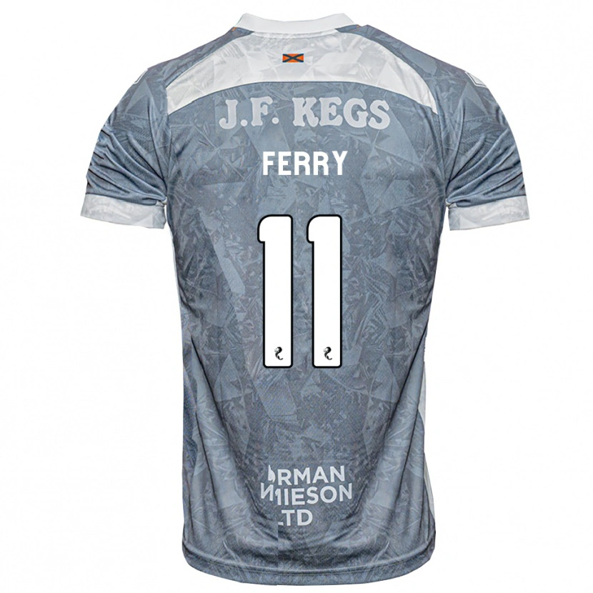 Danxen Enfant Maillot Will Ferry #11 Gris Ardoise Clair Tenues Extérieur 2026/27 T-Shirt
