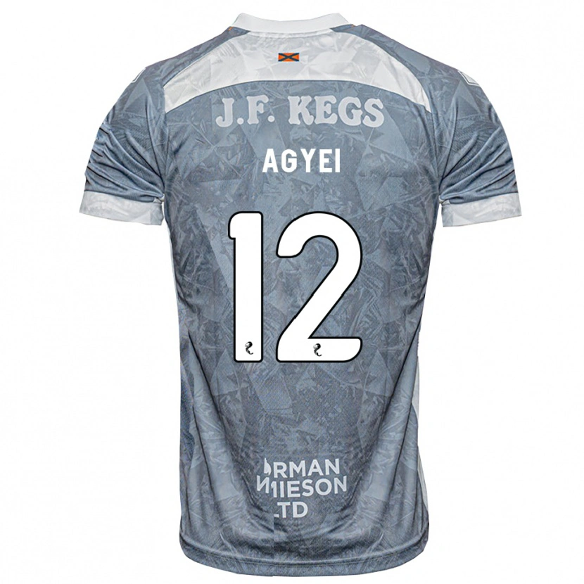 Danxen Enfant Maillot Emmanuel Agyei #12 Gris Ardoise Clair Tenues Extérieur 2026/27 T-Shirt