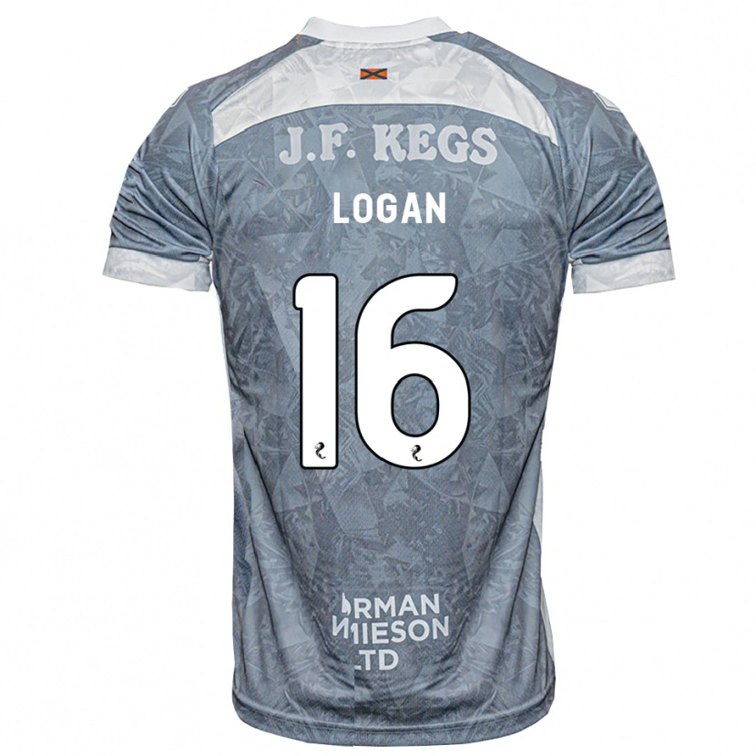 Danxen Enfant Maillot Alex Logan #16 Gris Ardoise Clair Tenues Extérieur 2026/27 T-Shirt