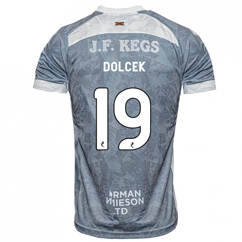 Danxen Enfant Maillot Ivan Dolcek #19 Gris Ardoise Clair Tenues Extérieur 2026/27 T-Shirt