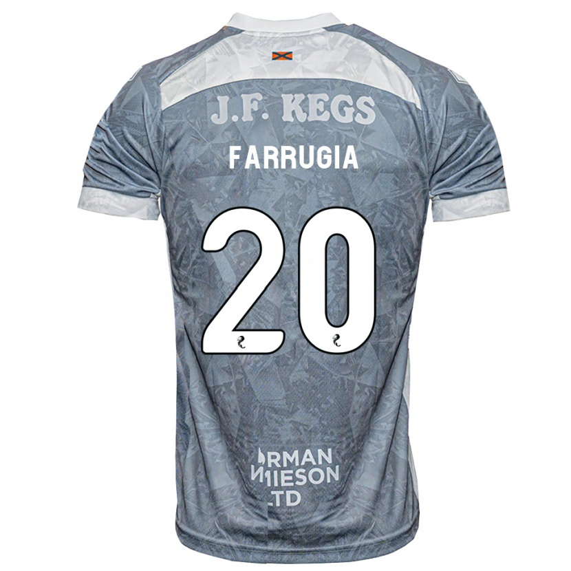 Danxen Enfant Maillot Neil Farrugia #20 Gris Ardoise Clair Tenues Extérieur 2026/27 T-Shirt