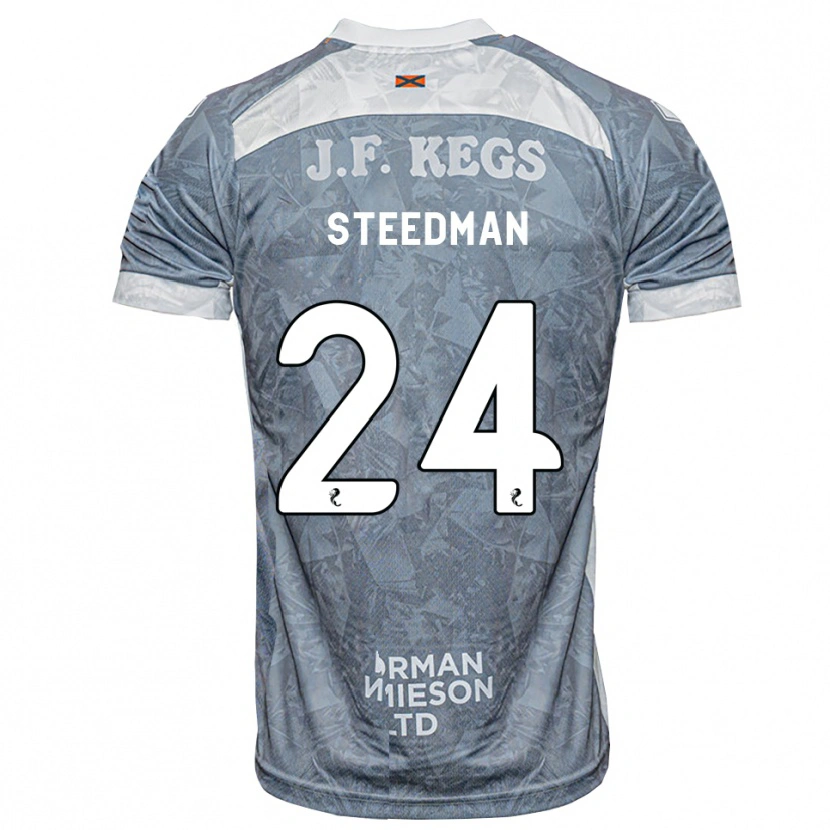 Danxen Enfant Maillot Laura Steedman #24 Gris Ardoise Clair Tenues Extérieur 2026/27 T-Shirt