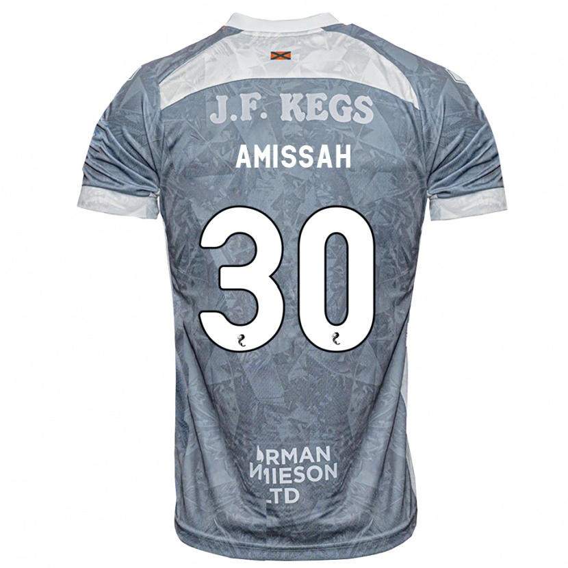 Danxen Enfant Maillot Jordan Amissah #30 Gris Ardoise Clair Tenues Extérieur 2026/27 T-Shirt