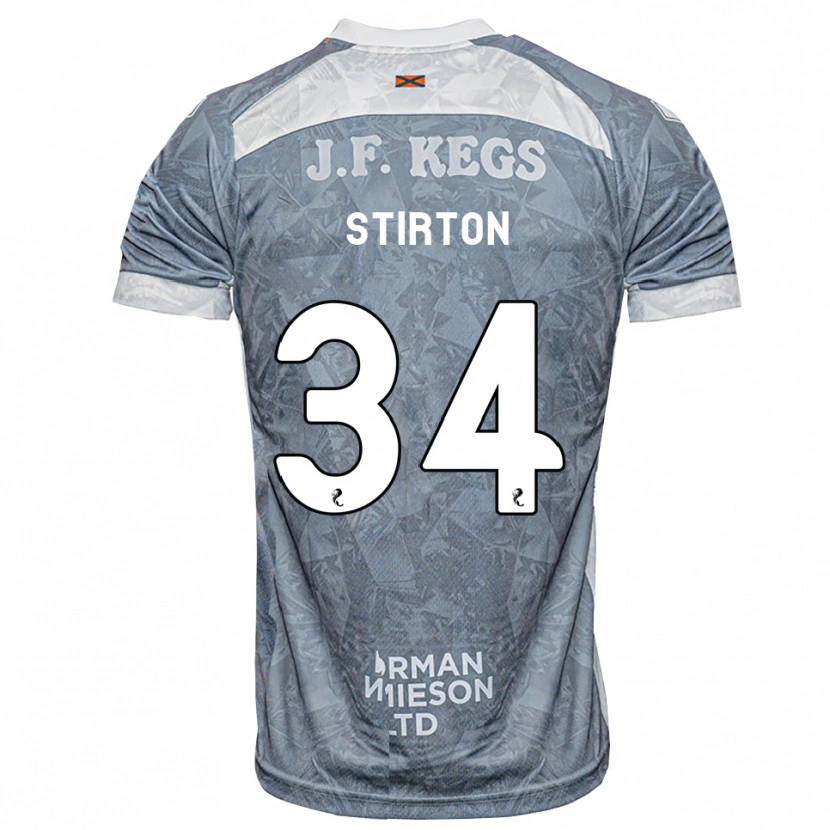Danxen Enfant Maillot Owen Stirton #34 Gris Ardoise Clair Tenues Extérieur 2026/27 T-Shirt