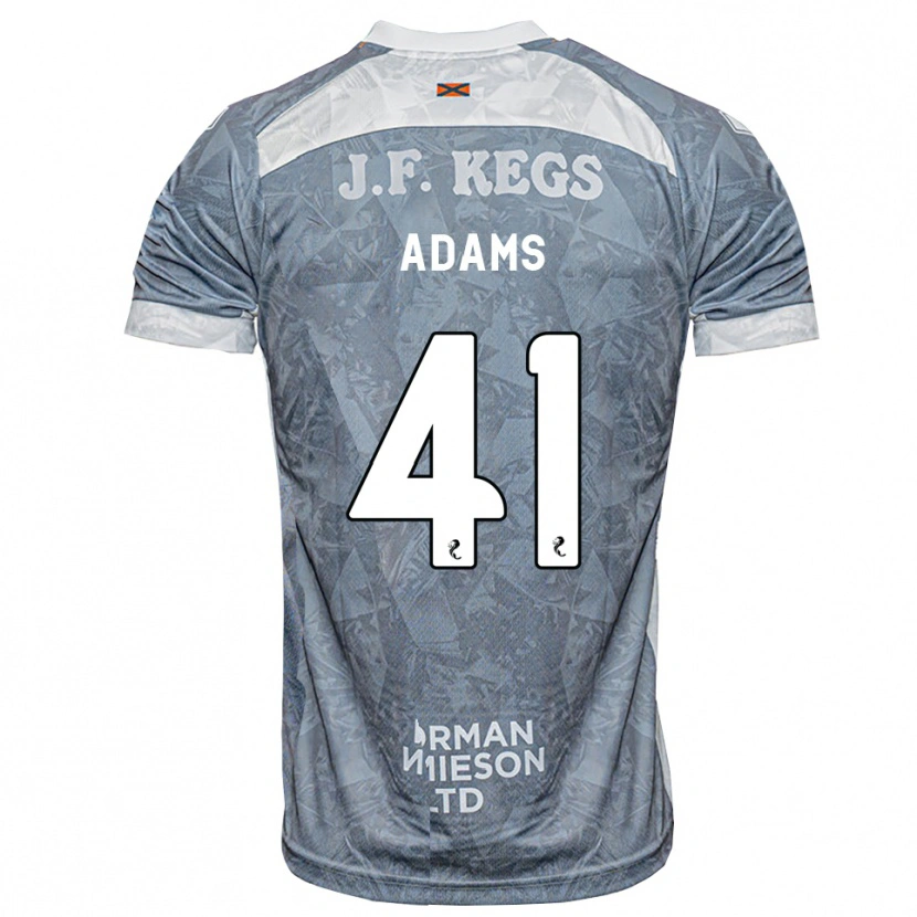 Danxen Enfant Maillot Ruairidh Adams #41 Gris Ardoise Clair Tenues Extérieur 2026/27 T-Shirt