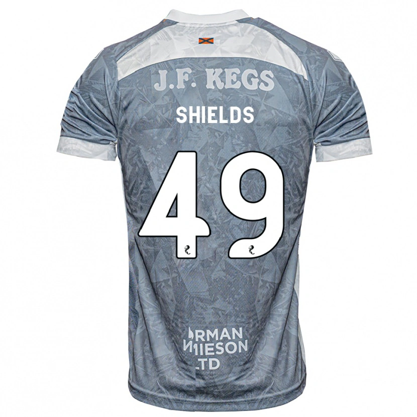 Danxen Enfant Maillot Conal Shields #49 Gris Ardoise Clair Tenues Extérieur 2026/27 T-Shirt