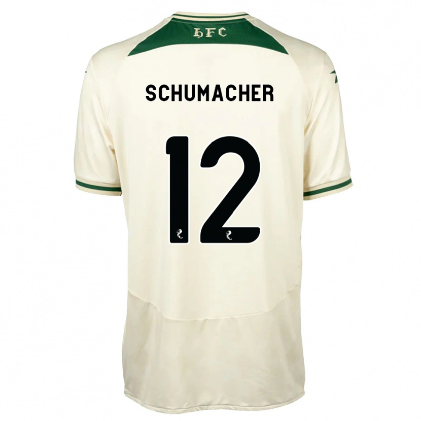 Danxen Enfant Maillot Noa Schumacher #12 Blanc Forêt Tenues Extérieur 2026/27 T-Shirt