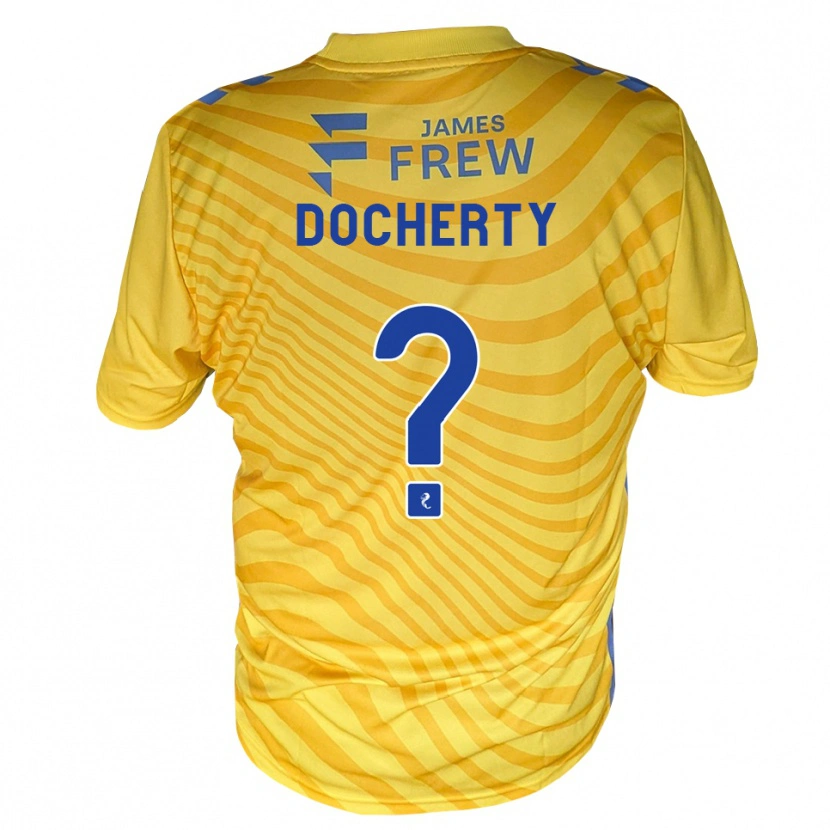 Danxen Enfant Maillot Clare Docherty #0 Bleu Royal Jaune Tenues Extérieur 2026/27 T-Shirt