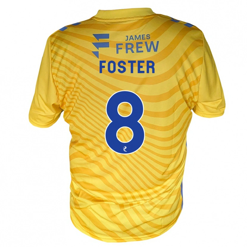 Danxen Enfant Maillot Logan Foster #8 Bleu Royal Jaune Tenues Extérieur 2026/27 T-Shirt