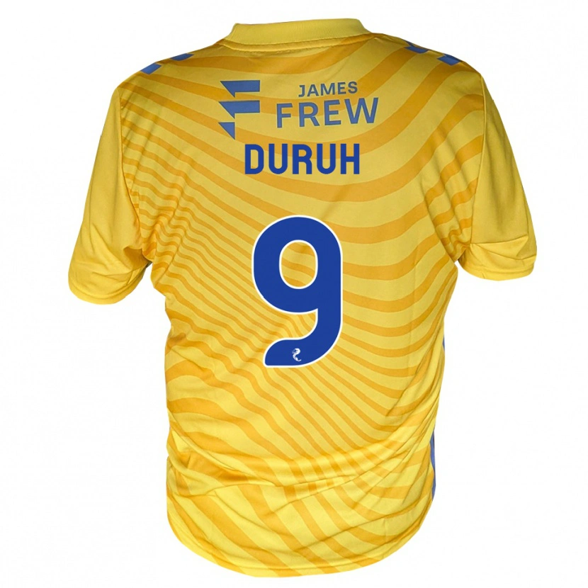 Danxen Enfant Maillot Samuel Duruh #9 Bleu Royal Jaune Tenues Extérieur 2026/27 T-Shirt