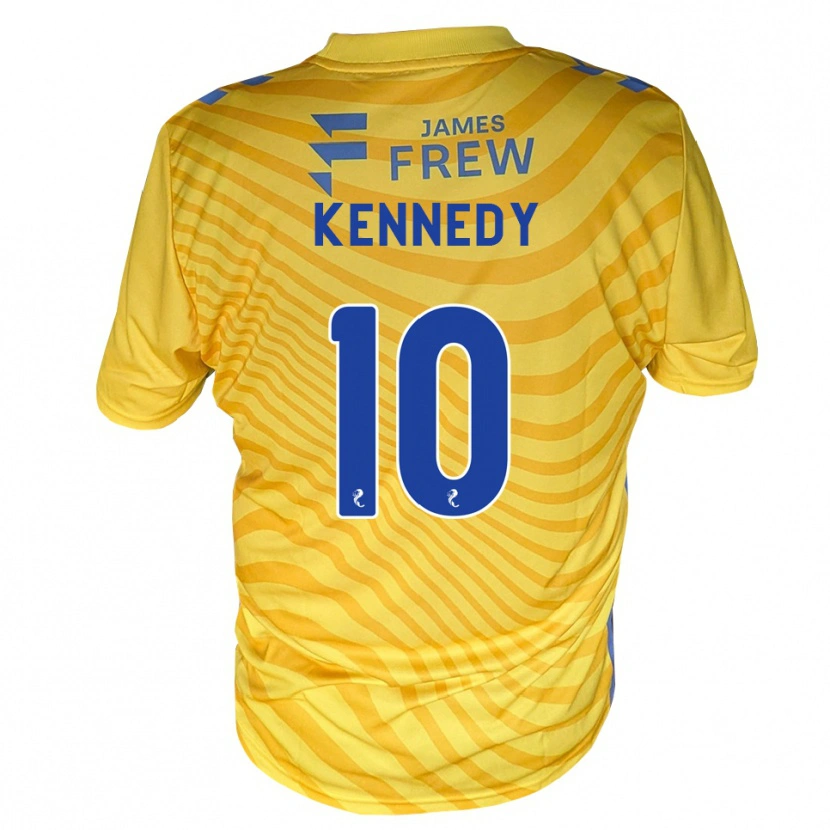Danxen Enfant Maillot Matty Kennedy #10 Bleu Royal Jaune Tenues Extérieur 2026/27 T-Shirt