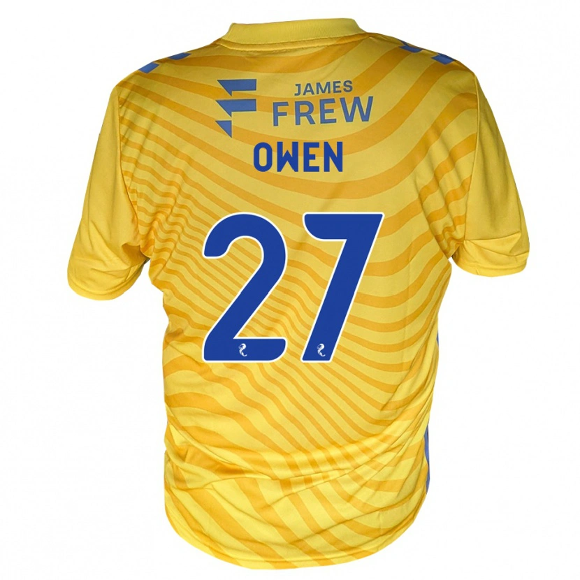 Danxen Enfant Maillot Ieuan Owen #27 Bleu Royal Jaune Tenues Extérieur 2026/27 T-Shirt