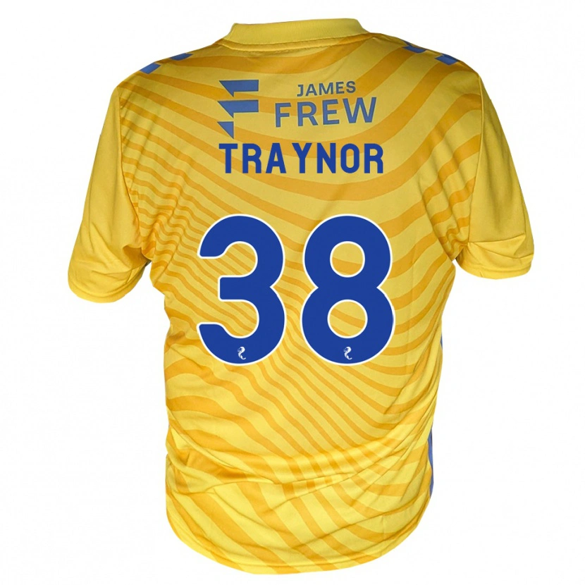Danxen Enfant Maillot Archie Traynor #38 Bleu Royal Jaune Tenues Extérieur 2026/27 T-Shirt