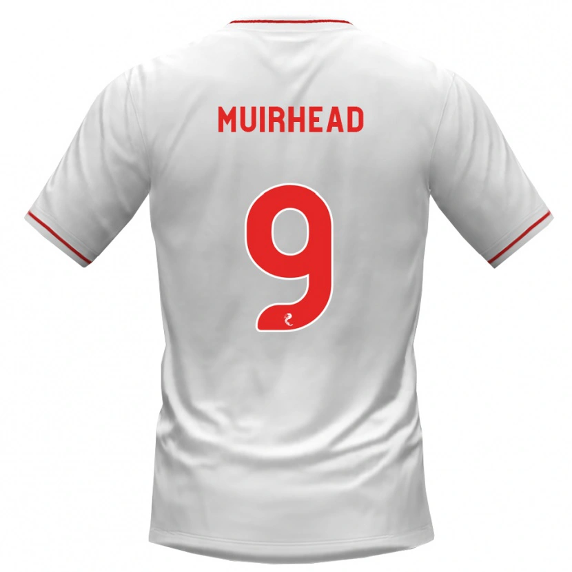 Danxen Enfant Maillot Robbie Muirhead #9 Blanc Rouge Tenues Extérieur 2026/27 T-Shirt
