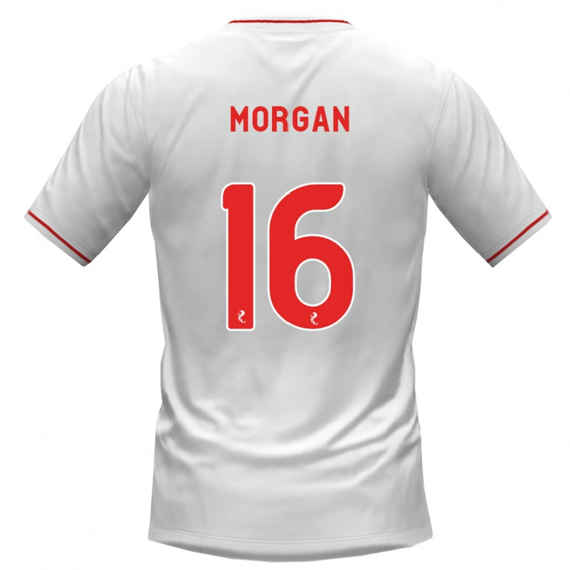 Danxen Enfant Maillot Briony Morgan #16 Blanc Rouge Tenues Extérieur 2026/27 T-Shirt