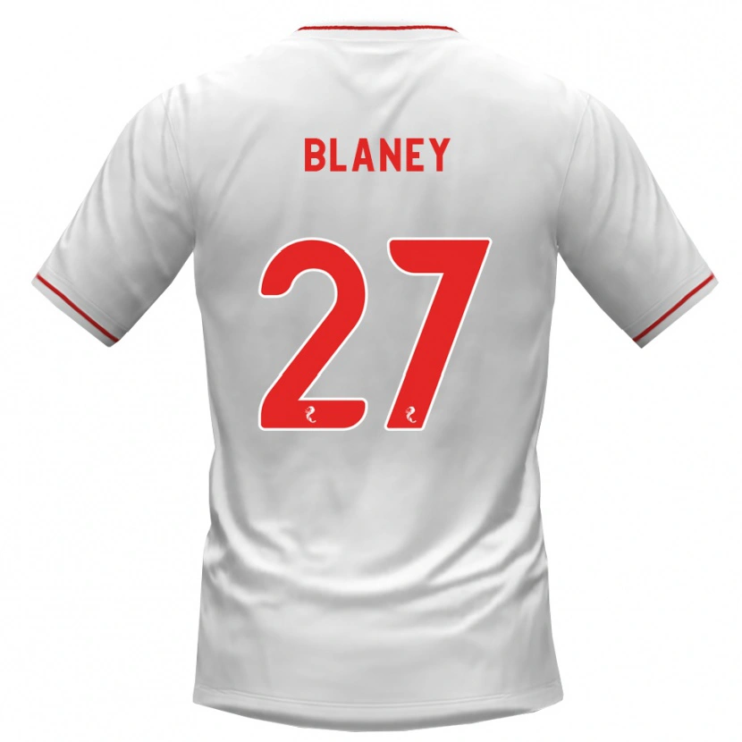 Danxen Enfant Maillot Shane Blaney #27 Blanc Rouge Tenues Extérieur 2026/27 T-Shirt