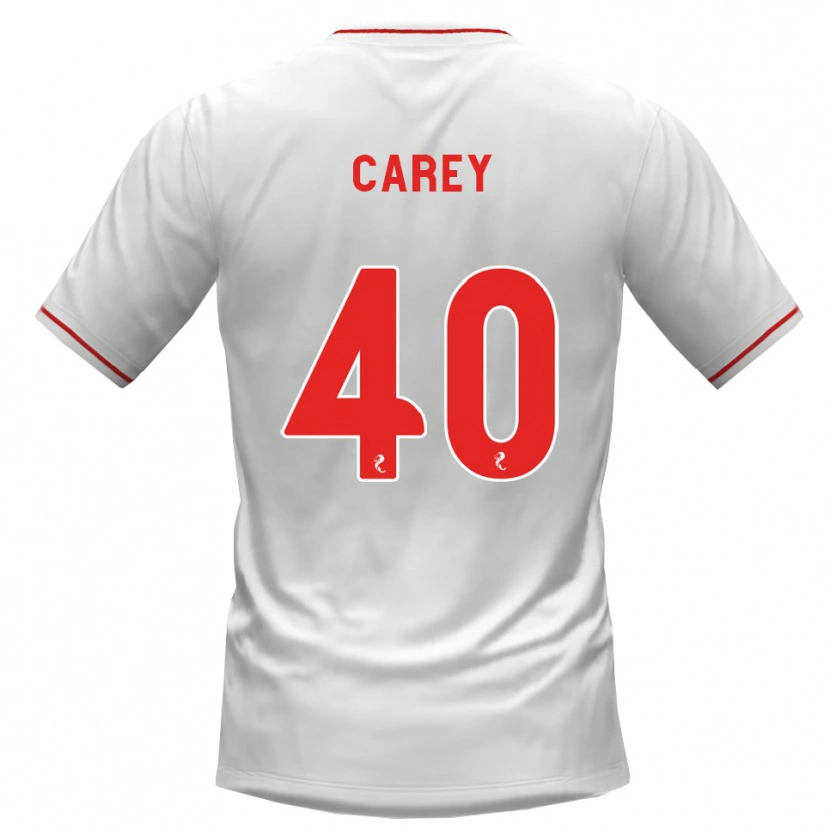 Danxen Enfant Maillot Graham Carey #40 Blanc Rouge Tenues Extérieur 2026/27 T-Shirt