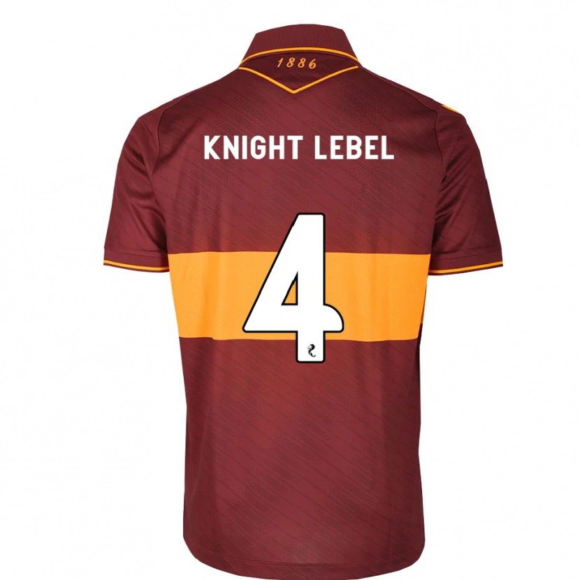 Danxen Enfant Maillot Jamie Knight-Lebel #4 Orange Marron Tenues Extérieur 2026/27 T-Shirt