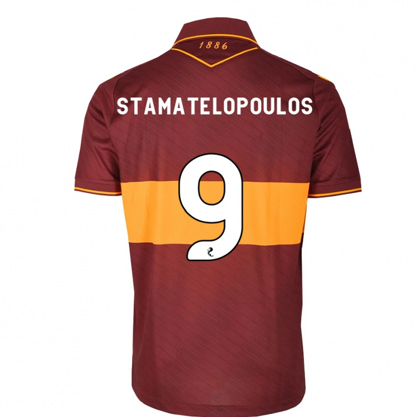 Danxen Enfant Maillot Apostolos Stamatelopoulos #9 Orange Marron Tenues Extérieur 2026/27 T-Shirt