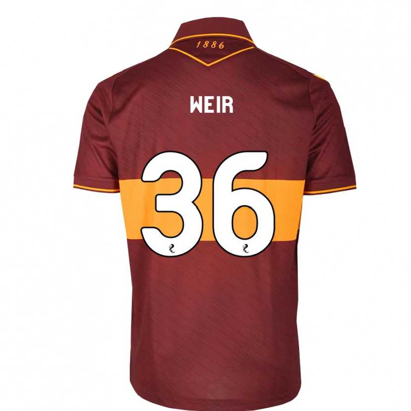 Danxen Enfant Maillot Lucas Weir #36 Orange Marron Tenues Extérieur 2026/27 T-Shirt