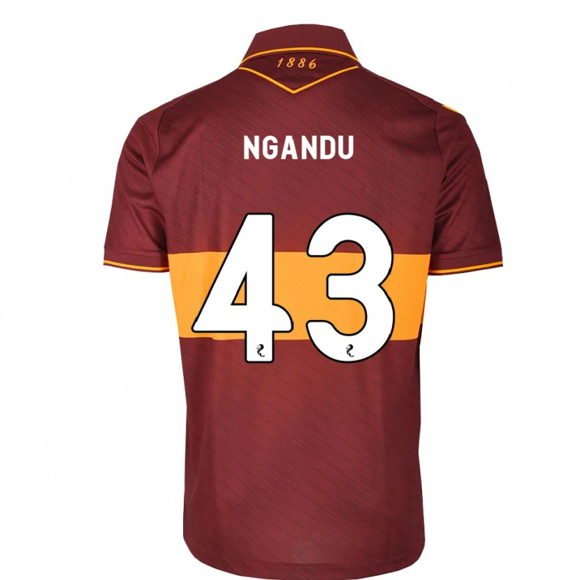 Danxen Enfant Maillot Samuel Ngandu #43 Orange Marron Tenues Extérieur 2026/27 T-Shirt