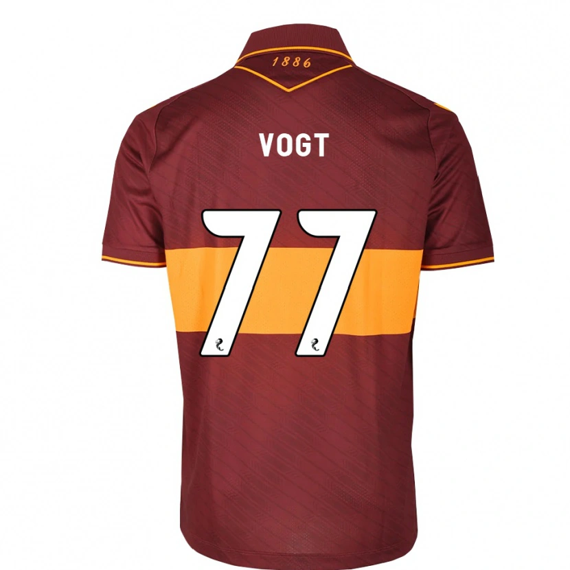 Danxen Enfant Maillot Willy Vogt #77 Orange Marron Tenues Extérieur 2026/27 T-Shirt