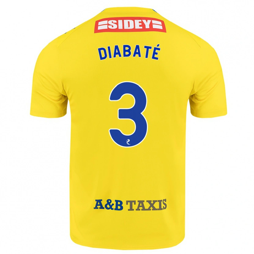 Danxen Enfant Maillot Cheick Diabaté #3 Jaune Bleu Noir Tenues Extérieur 2026/27 T-Shirt