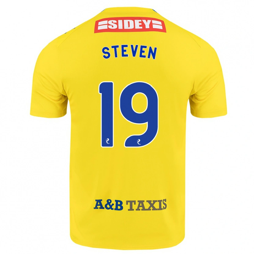 Danxen Enfant Maillot Taylor Steven #19 Jaune Bleu Noir Tenues Extérieur 2026/27 T-Shirt