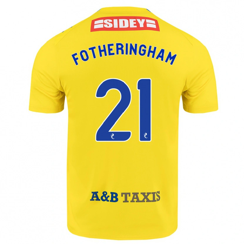Danxen Enfant Maillot Kai Fotheringham #21 Jaune Bleu Noir Tenues Extérieur 2026/27 T-Shirt