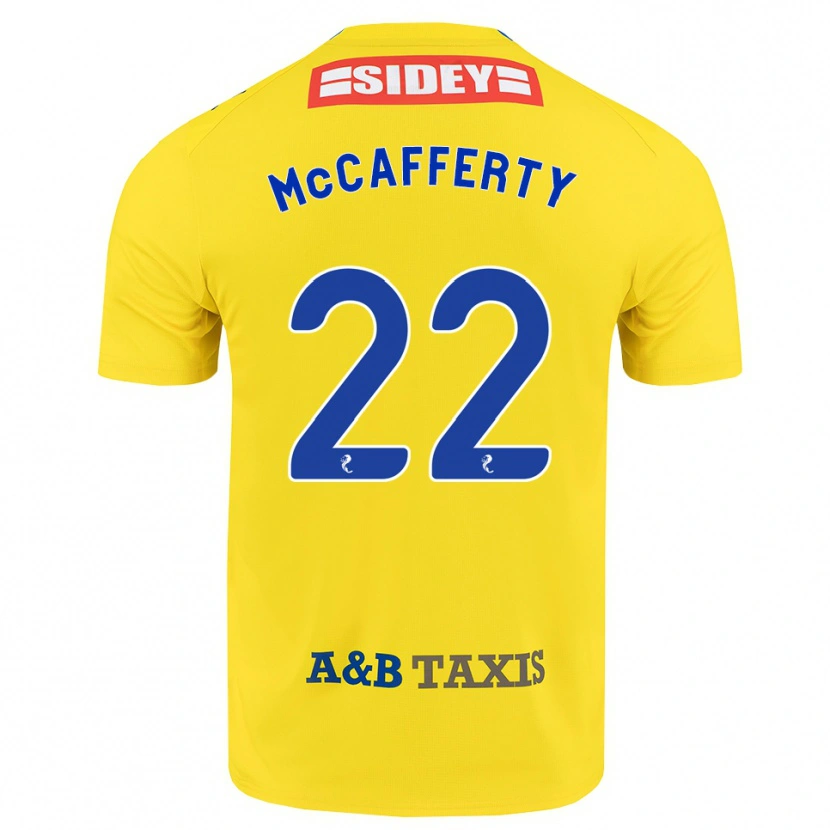 Danxen Enfant Maillot Eirinn Mccafferty #22 Jaune Bleu Noir Tenues Extérieur 2026/27 T-Shirt