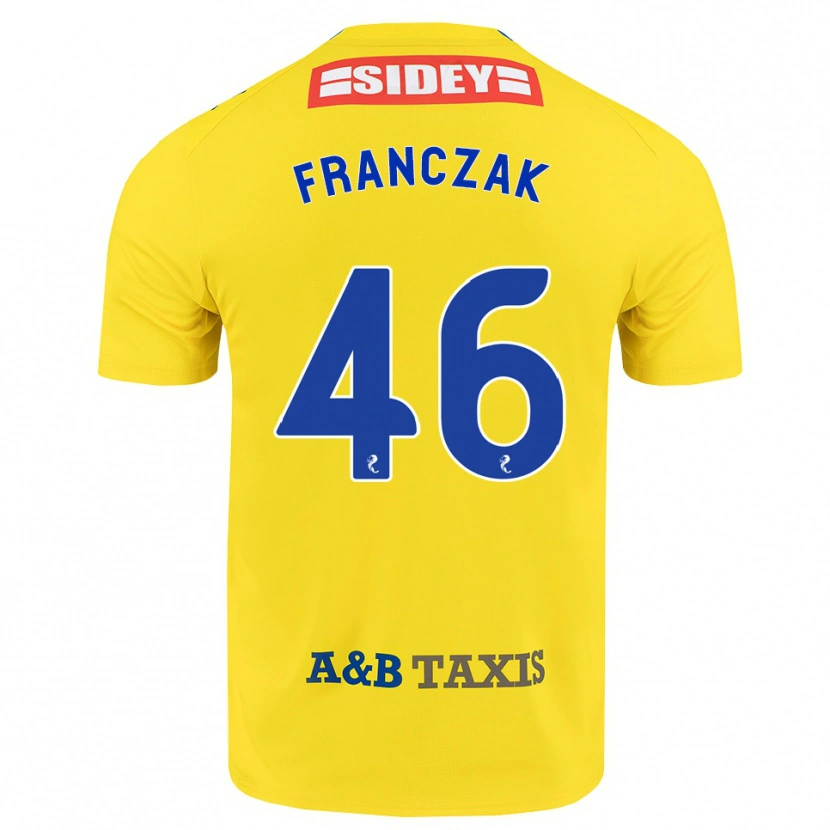 Danxen Enfant Maillot Franciszek Franczak #46 Jaune Bleu Noir Tenues Extérieur 2026/27 T-Shirt