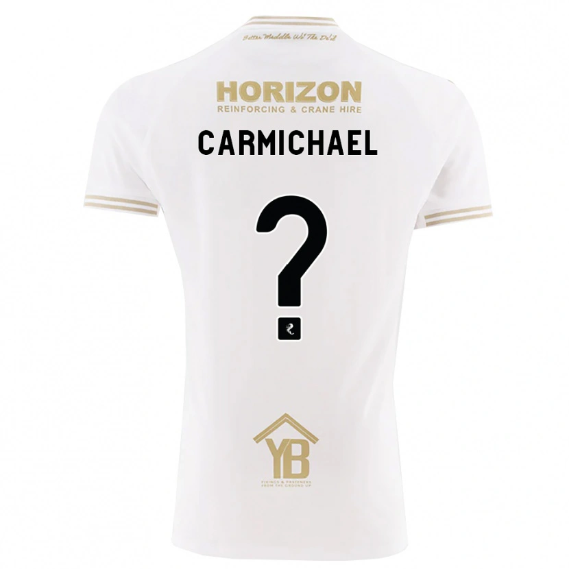 Danxen Enfant Maillot Liam Carmichael #0 Blé Blanc Tenues Extérieur 2026/27 T-Shirt