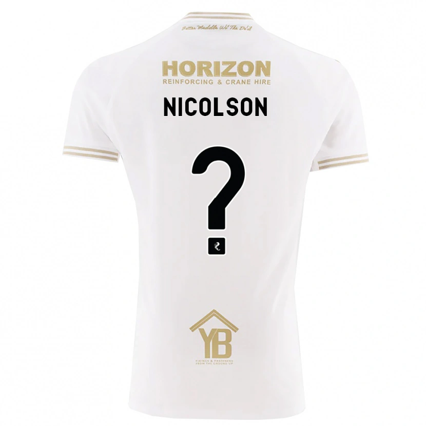 Danxen Enfant Maillot Amanda Nicolson #0 Blé Blanc Tenues Extérieur 2026/27 T-Shirt
