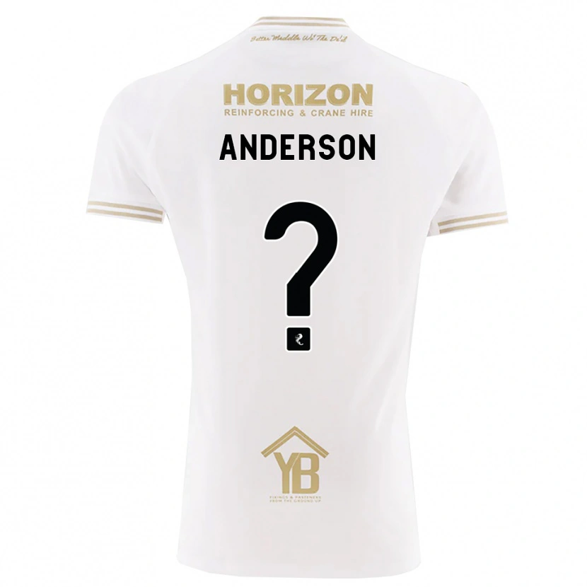 Danxen Enfant Maillot Brogan Anderson #0 Blé Blanc Tenues Extérieur 2026/27 T-Shirt