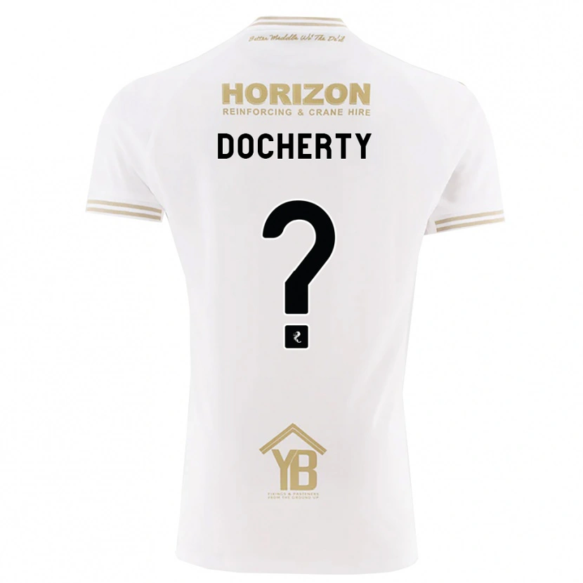 Danxen Enfant Maillot Rachel Docherty #0 Blé Blanc Tenues Extérieur 2026/27 T-Shirt