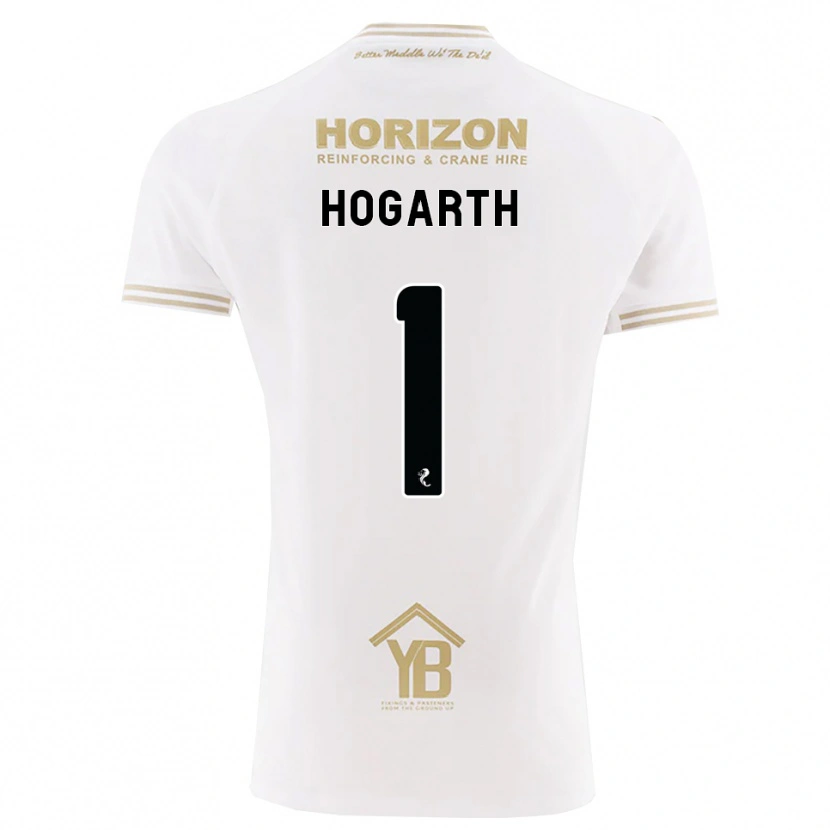 Danxen Enfant Maillot Nicky Hogarth #1 Blé Blanc Tenues Extérieur 2026/27 T-Shirt